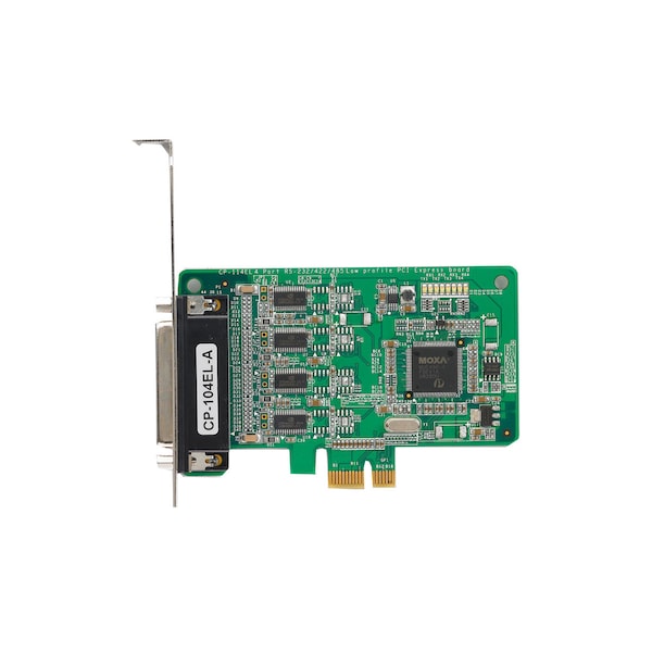 4Port Pcie Board, W/O Cable, Rs-232, Low Profile